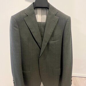 Suit Supply Full Set Green Size 38S Model Brescia